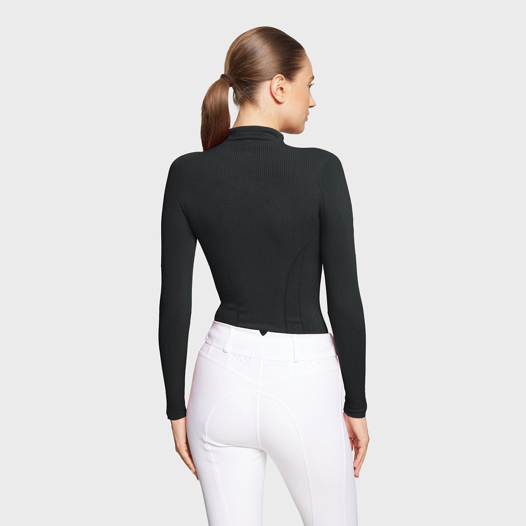 Ladies Alicia Turtleneck Polo - Black