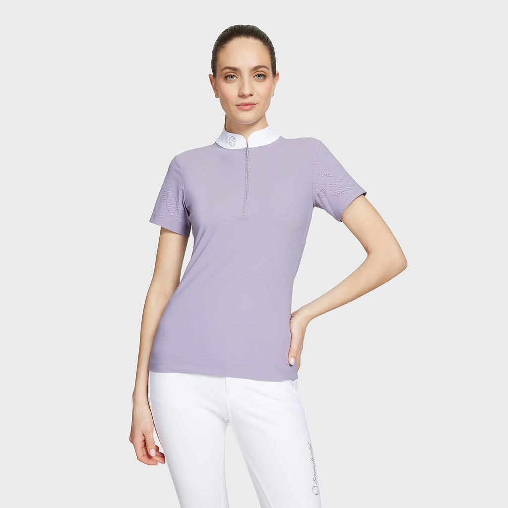 Ladies Aloise Air Short Sleeve Show Shirt - Lavender Gray