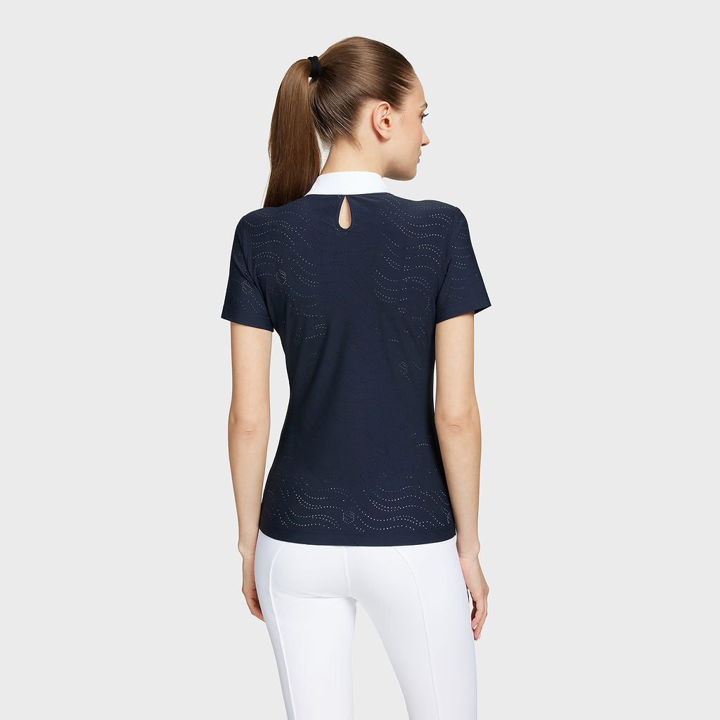 Ladies Aloise Air Short Sleeve Show Shirt - Navy