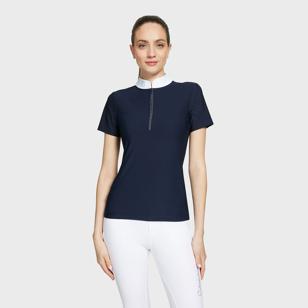 Ladies Aloise Air Short Sleeve Show Shirt - Navy