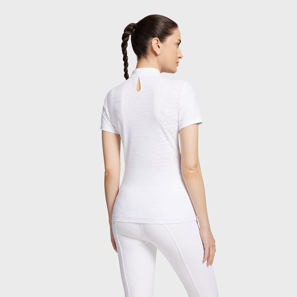 Ladies Aloise Air Short Sleeve Show Shirt - White