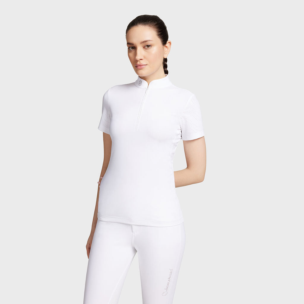 Ladies Aloise Air Short Sleeve Show Shirt - White