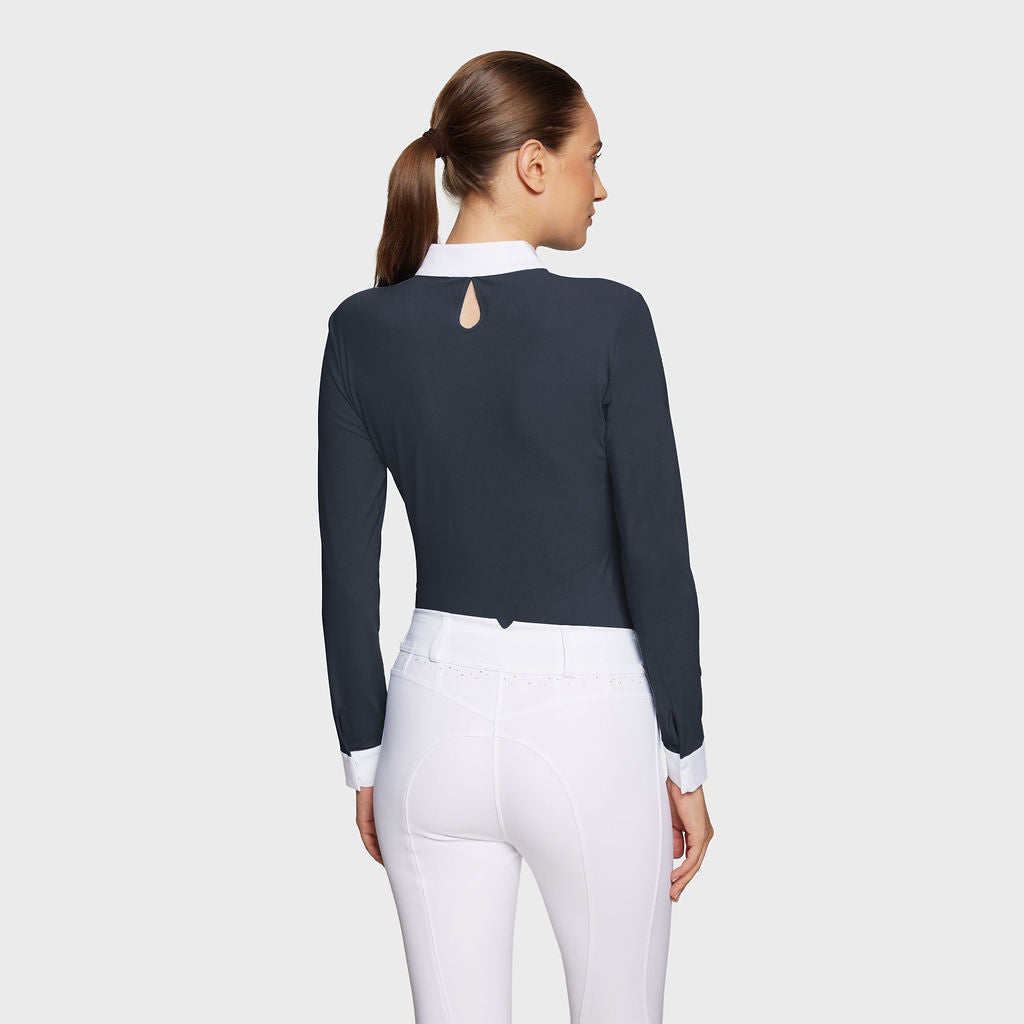 Ladies Aloise L/S Show Shirt - Navy