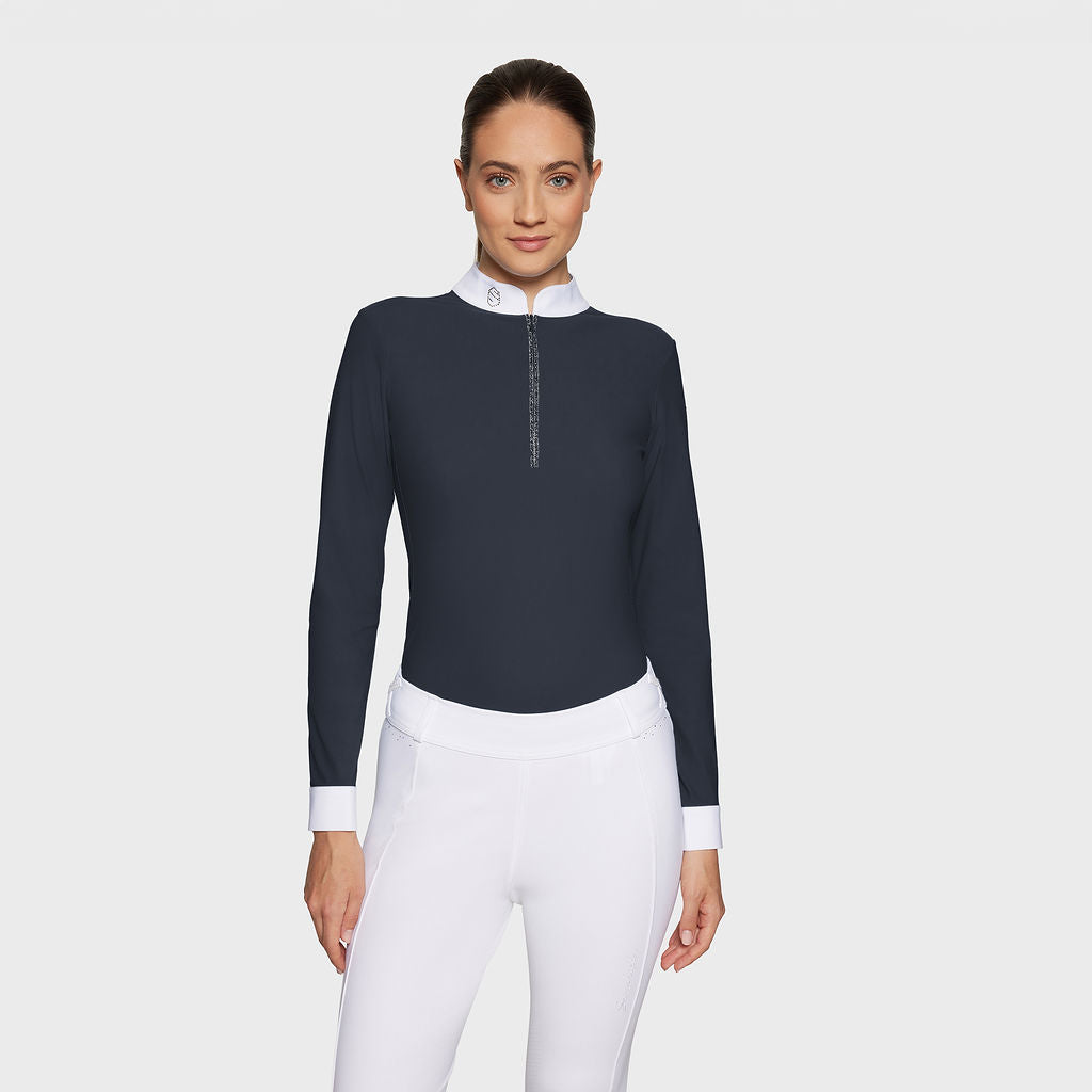 Ladies Aloise L/S Show Shirt - Navy