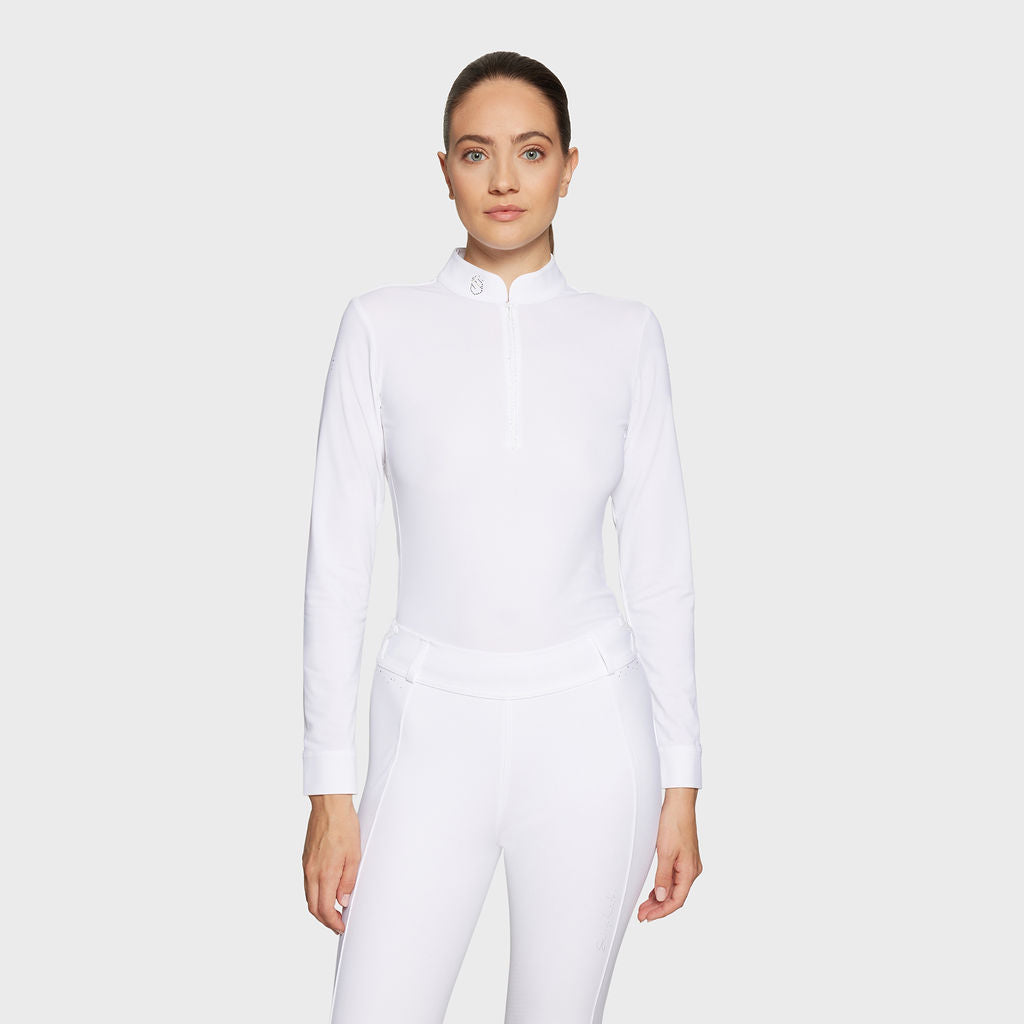 Ladies Aloise L/S Show Shirt - White