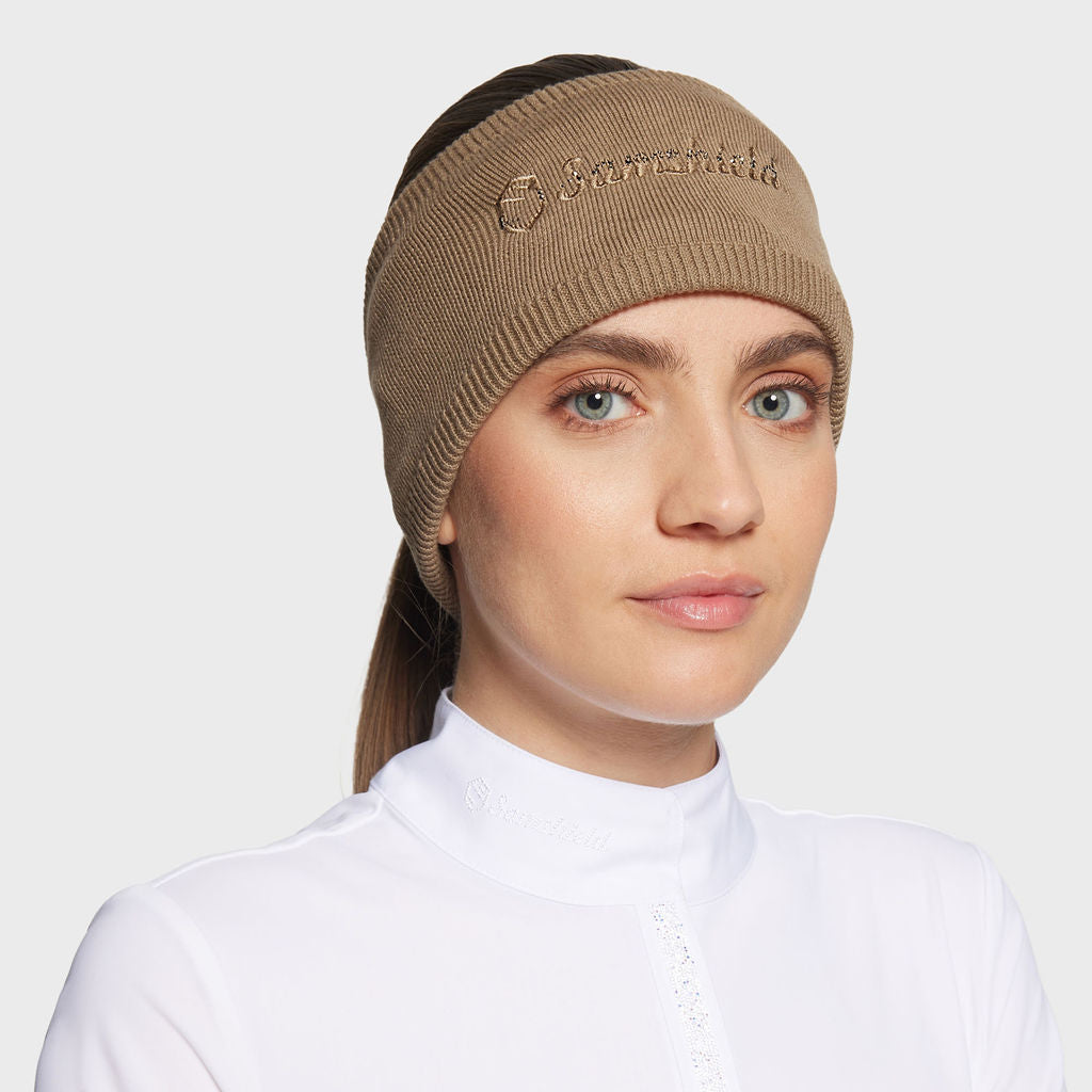 Ladies Amalie Crystal Headband - Camel