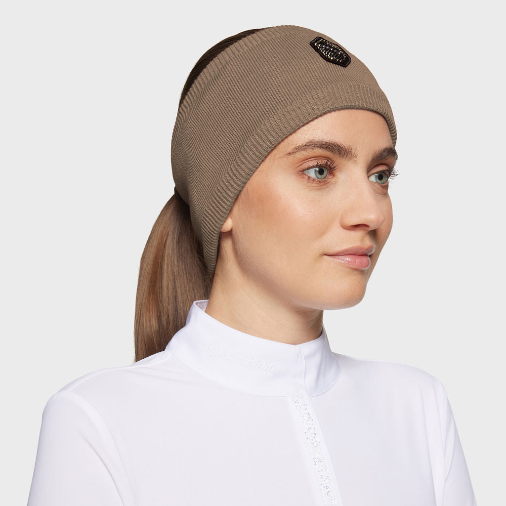 Ladies Amalie Pearl Headband - Camel