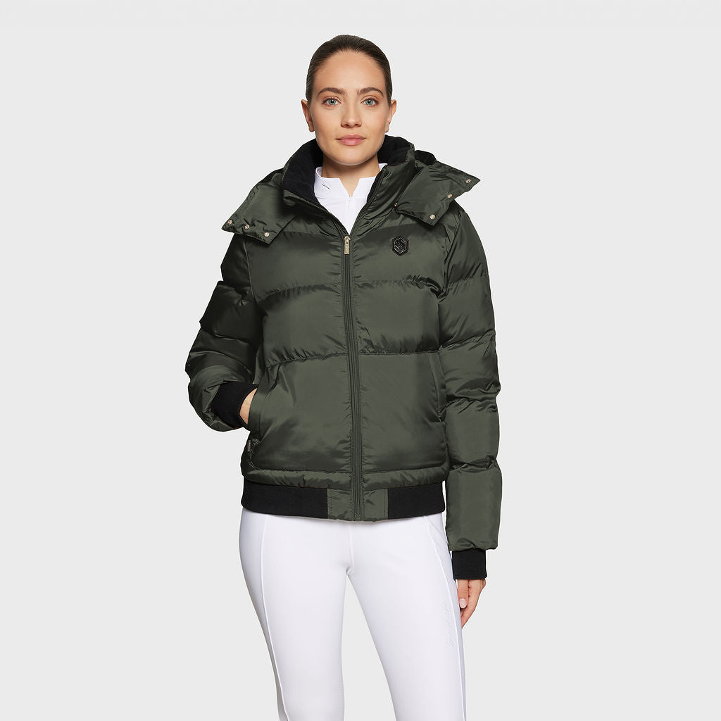 Ladies Billie Puffer Bomber - Avocado