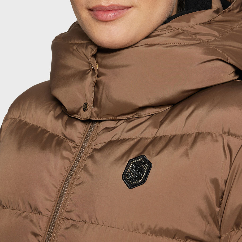 Ladies Billie Puffer Bomber - Camel