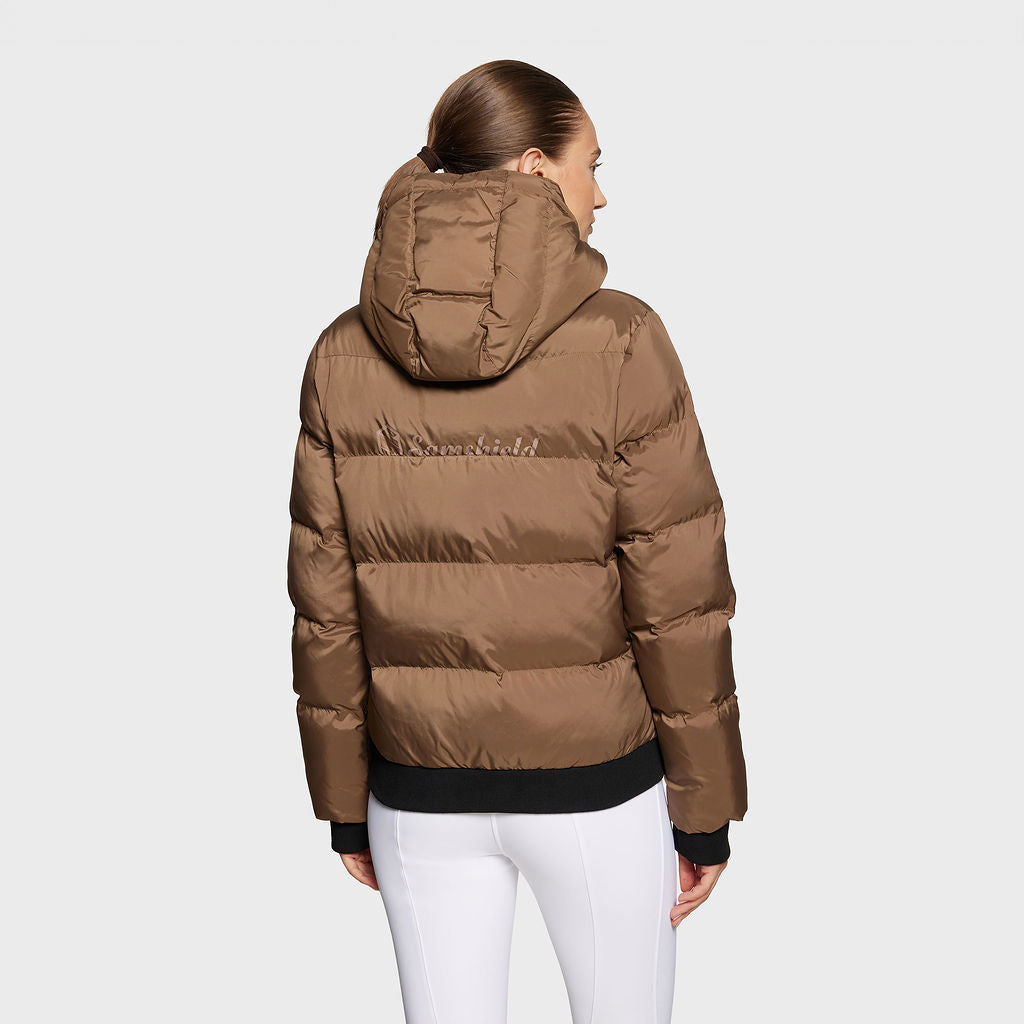 Ladies Billie Puffer Bomber - Camel