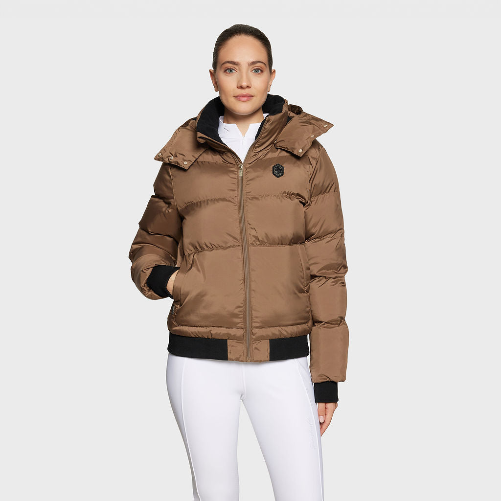 Ladies Billie Puffer Bomber - Camel