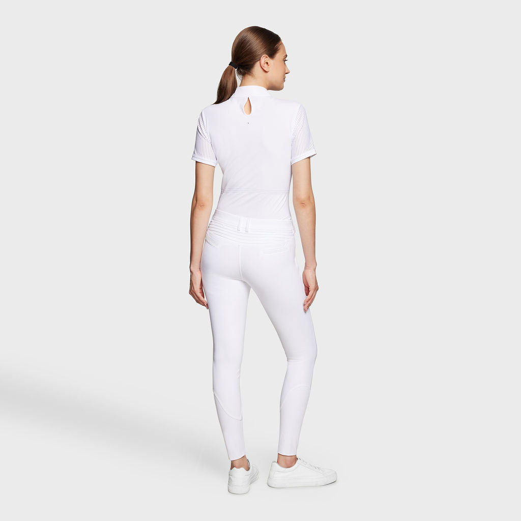 Ladies Adele Breeches | Medium Rise | Knee Grip | White