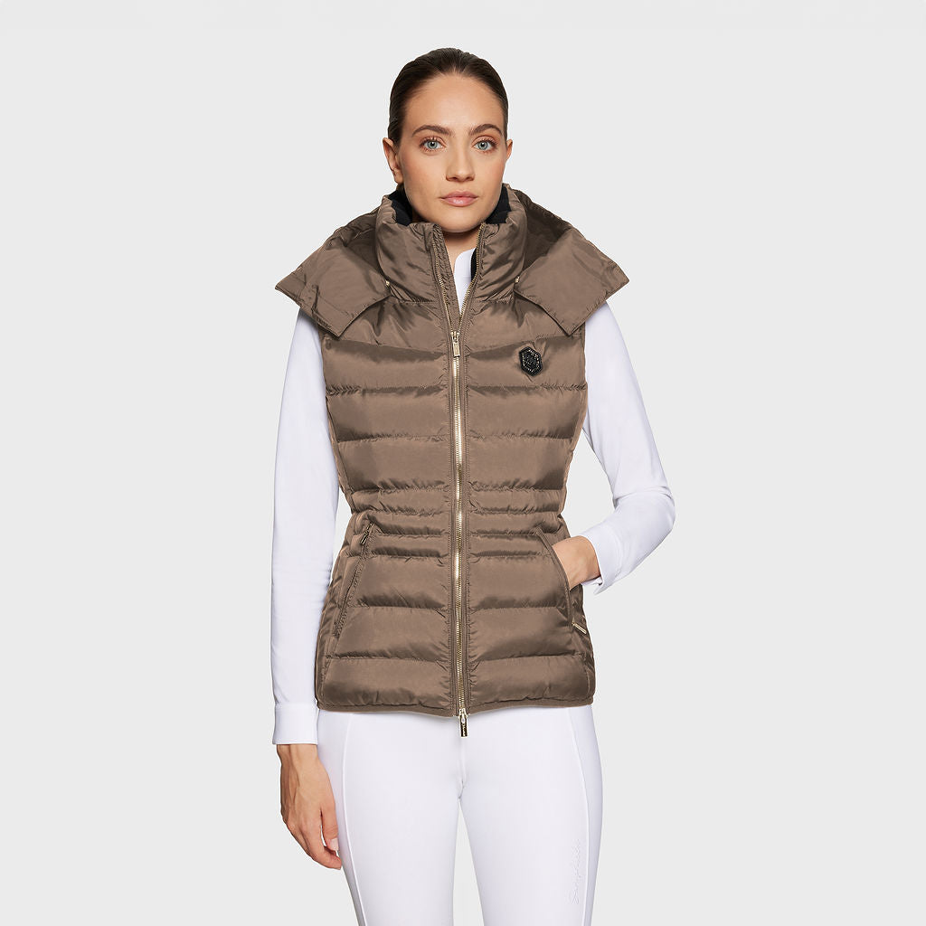 Ladies Chamonix Puffer Vest - Camel