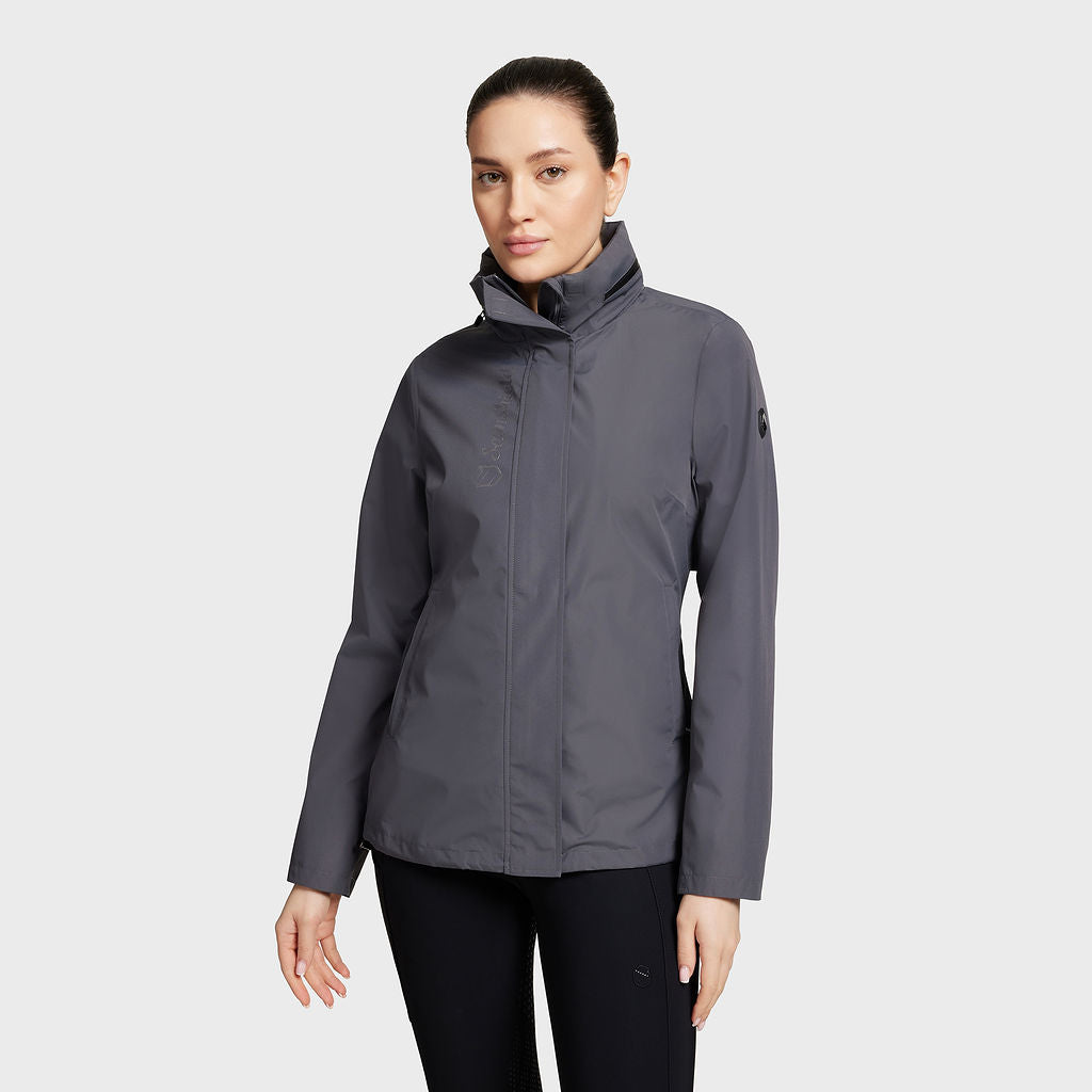 Ladies Elise Short Waterproof Raincoat - Magnet