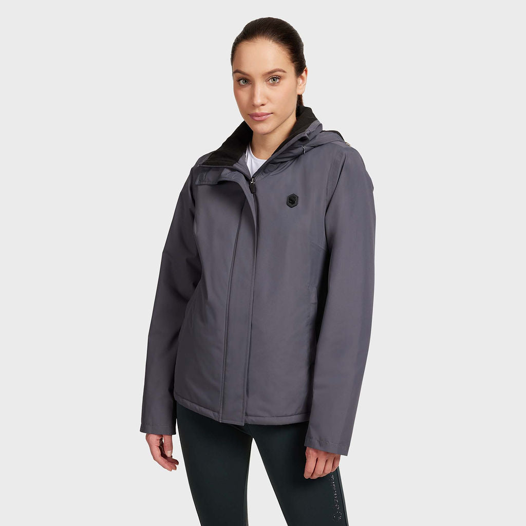 Ladies Elsa Short Waterproof Coat - Asphalt