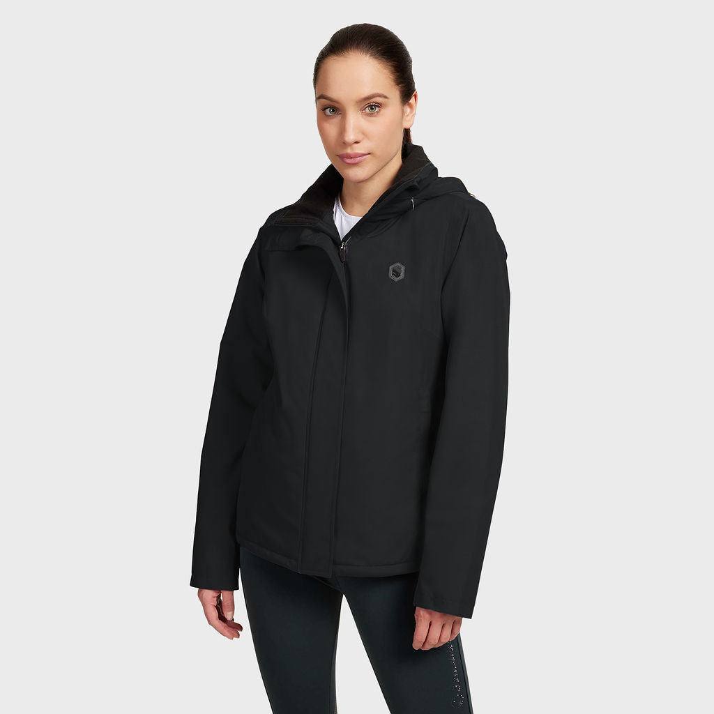 Ladies Elsa Short Waterproof Coat - Black