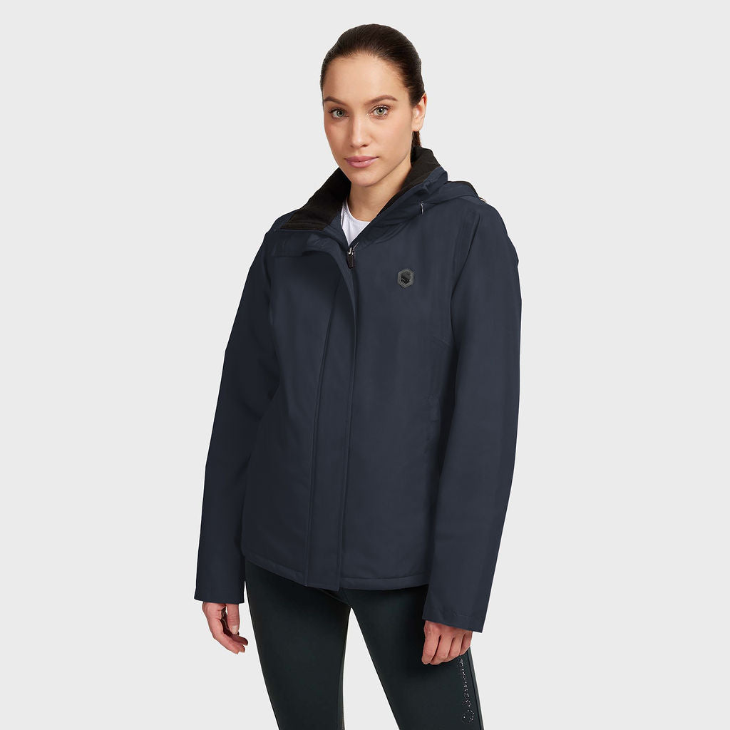 Ladies Elsa Short Waterproof Coat - Navy