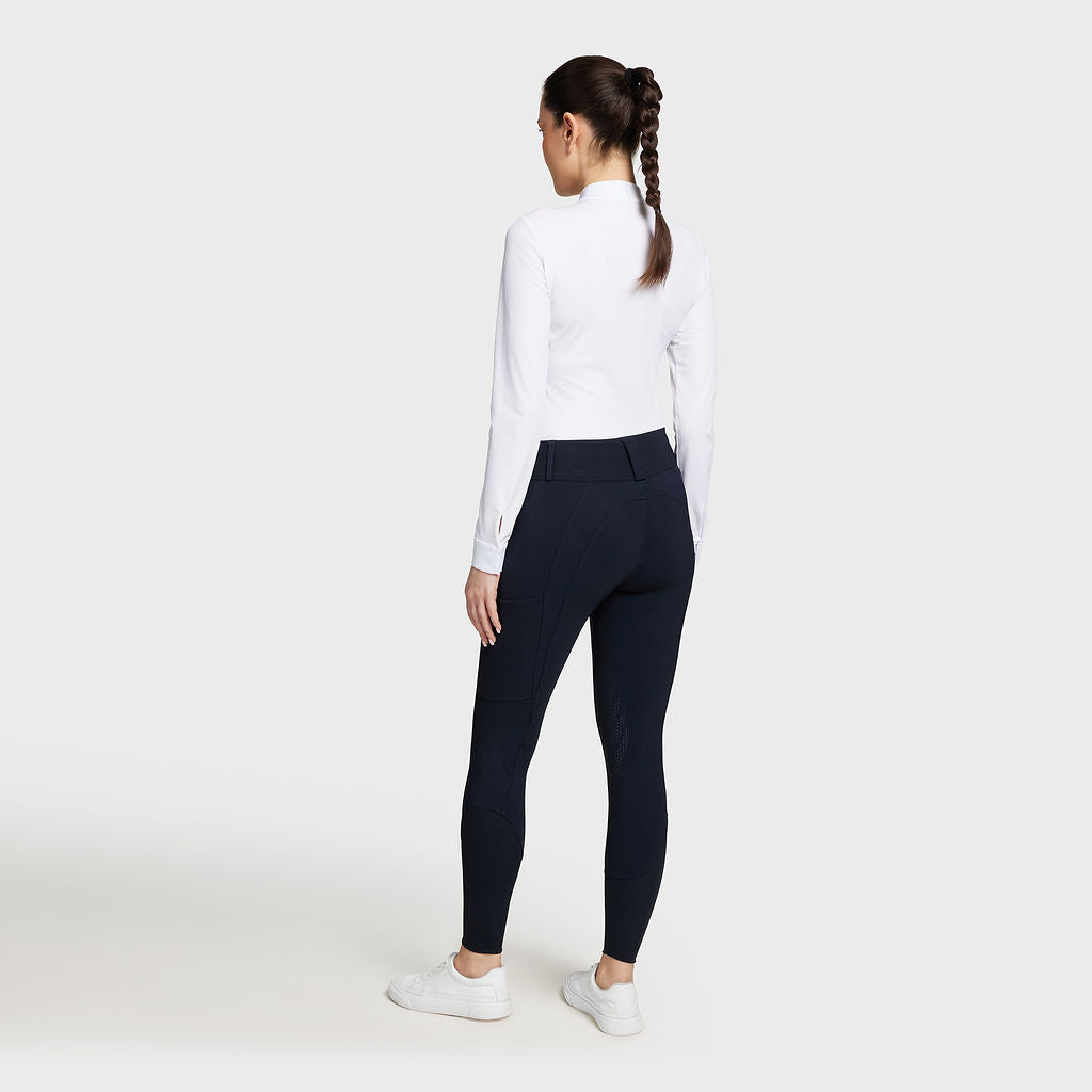 Ladies Even High Rise Breeches - Navy