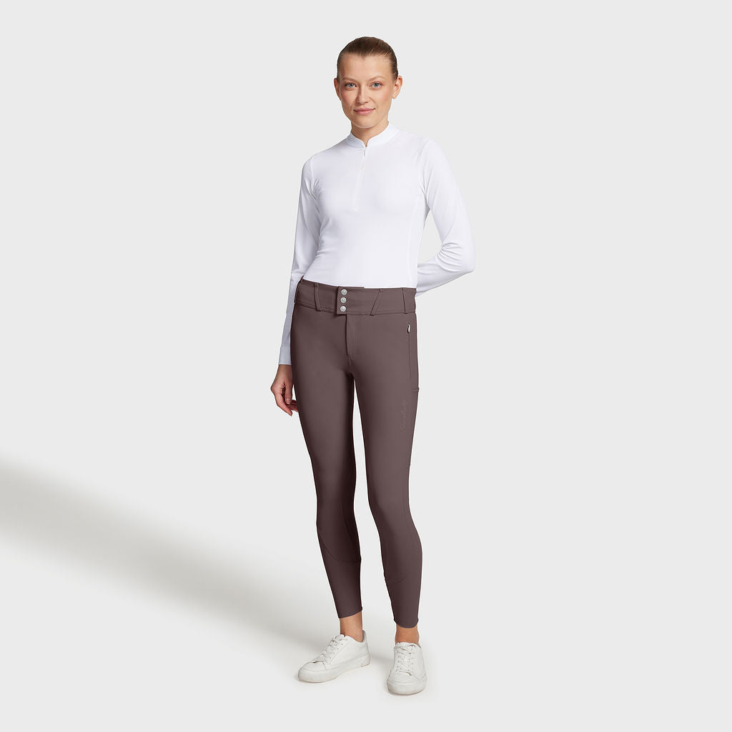 Ladies Even High Rise Breeches - Cacao