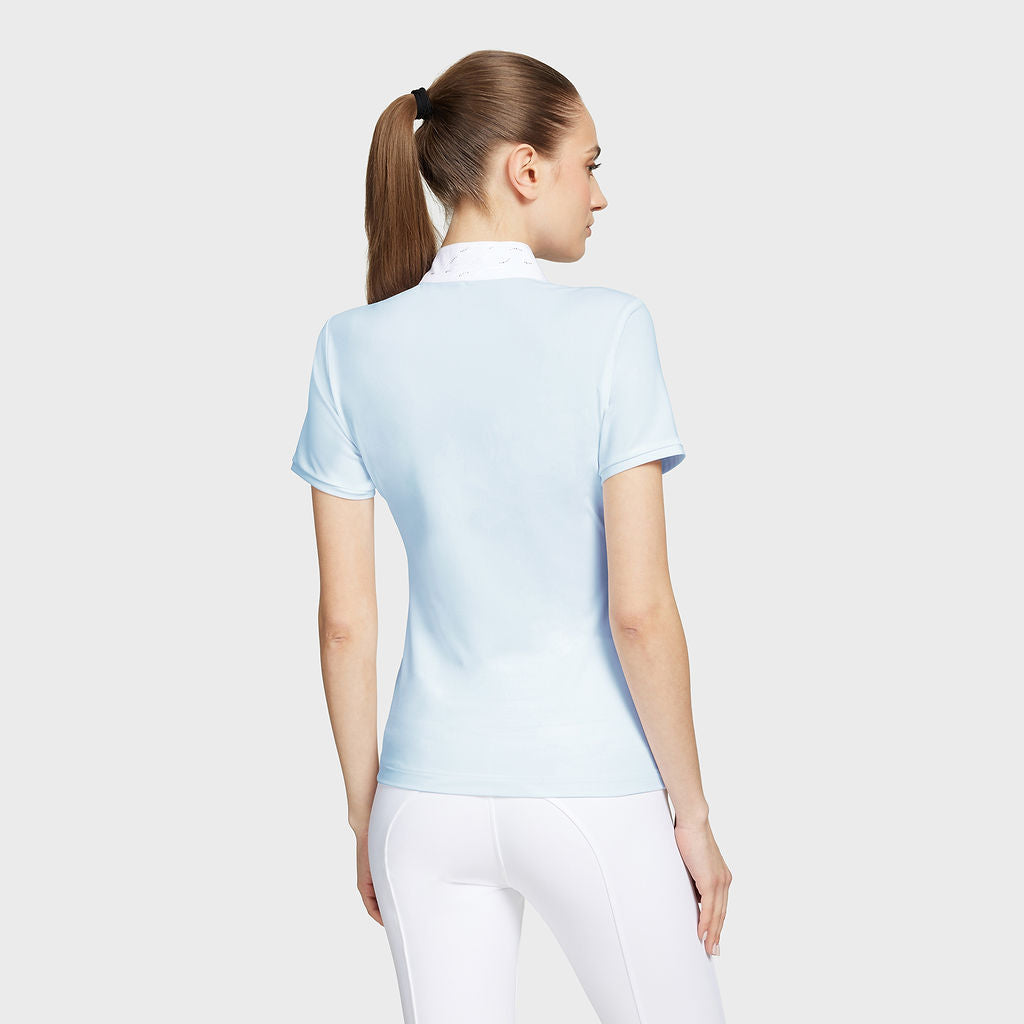 Ladies Julia Intarsia Short Sleeve Show Shirt - Thermal