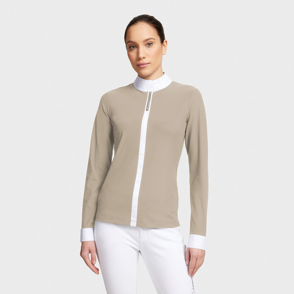 Ladies Julia Premium L/S Show Shirt - Sand