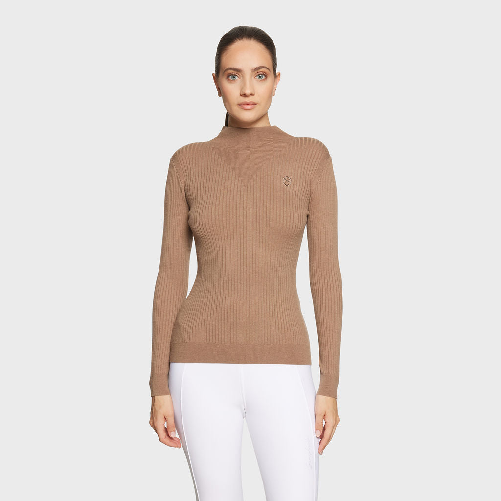 Ladies Lidia Pull Over Sweater - Camel