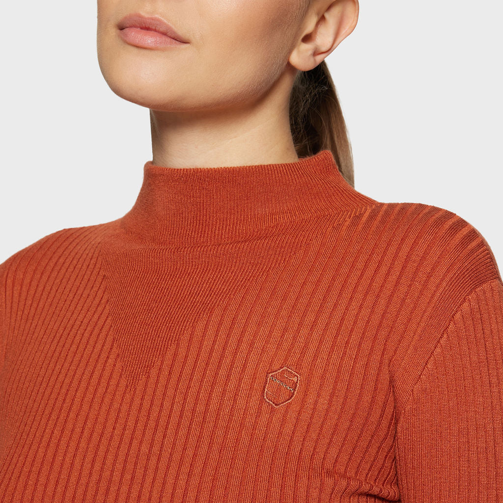 Ladies Lidia Pull Over Sweater - Copper Coin