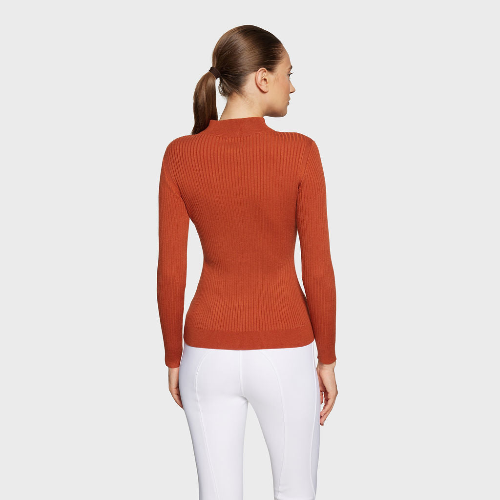 Ladies Alicia Turtleneck Polo - Copper Coin