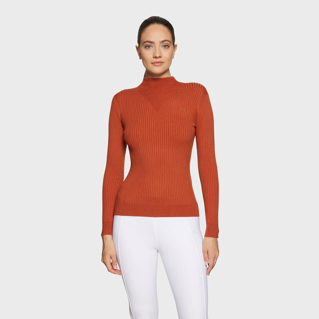 Ladies Lidia Pull Over Sweater - Copper Coin