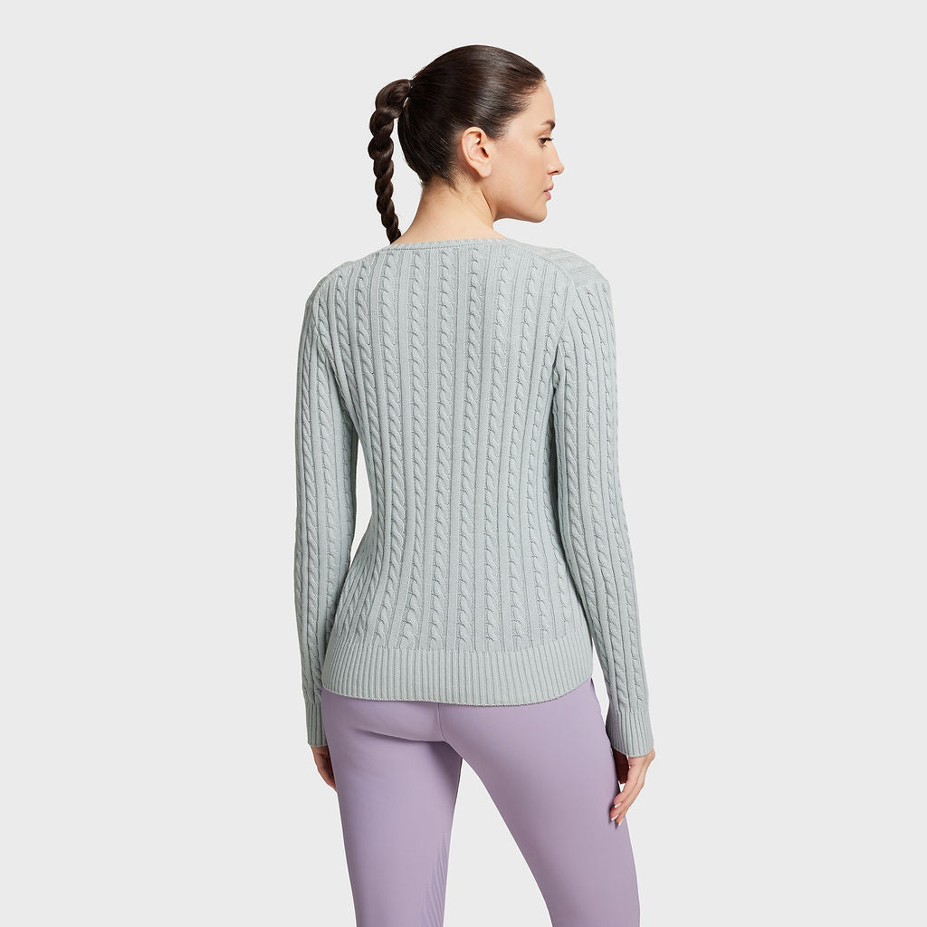 Ladies Lisa Twisted Pull Over Sweater - Nickel