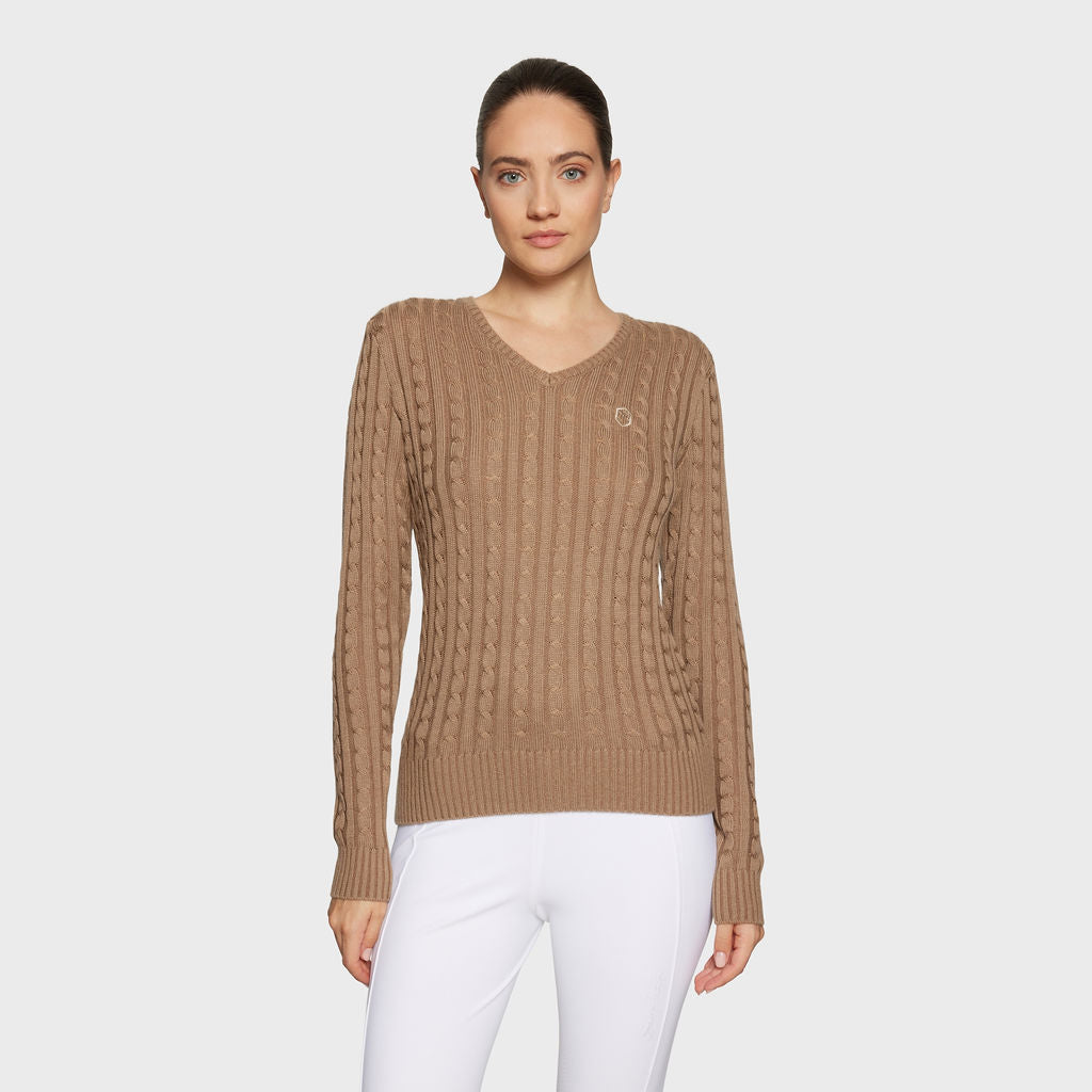 Ladies Lisa Winter Pull Over Sweater - Camel