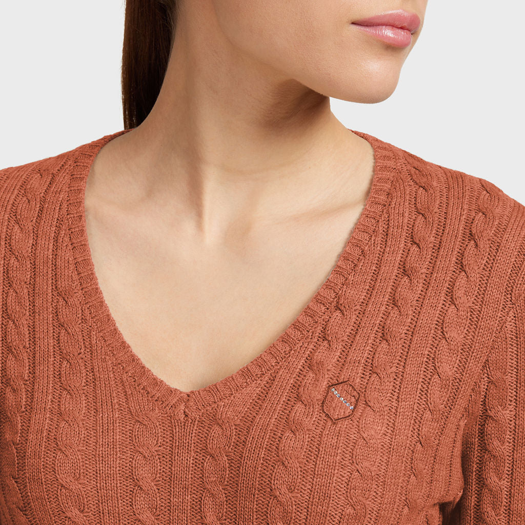 Ladies Lisa Winter Pull Over Sweater - Copper Coin