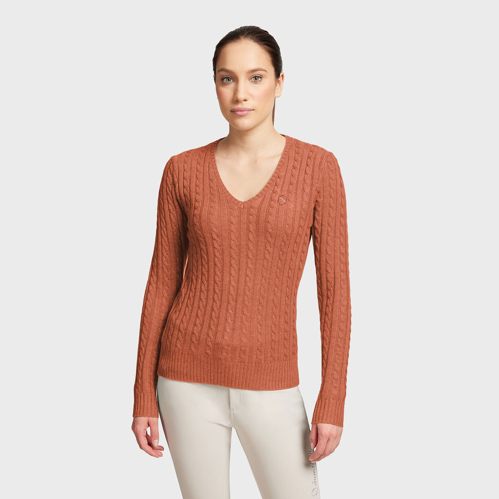 Ladies Lisa Winter Pull Over Sweater - Copper Coin