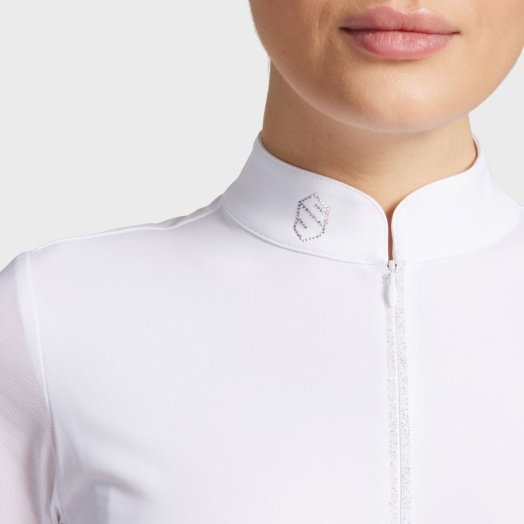 Ladies Louison Air Long Sleeve Show Shirt - White