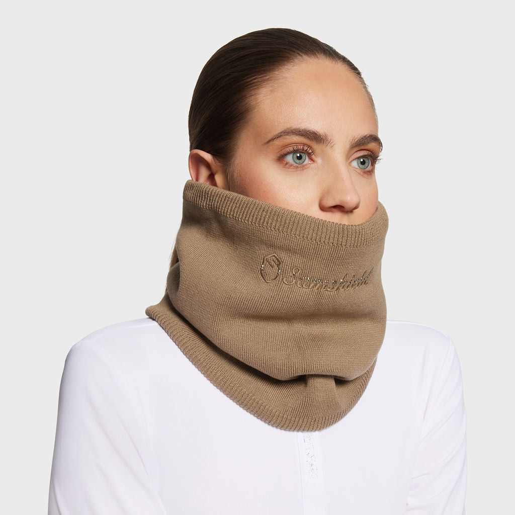 Ladies Neckwarmer Crystal - Camel