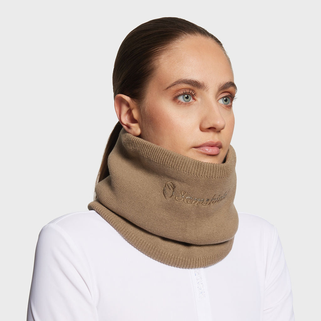 Ladies Neckwarmer Crystal - Camel