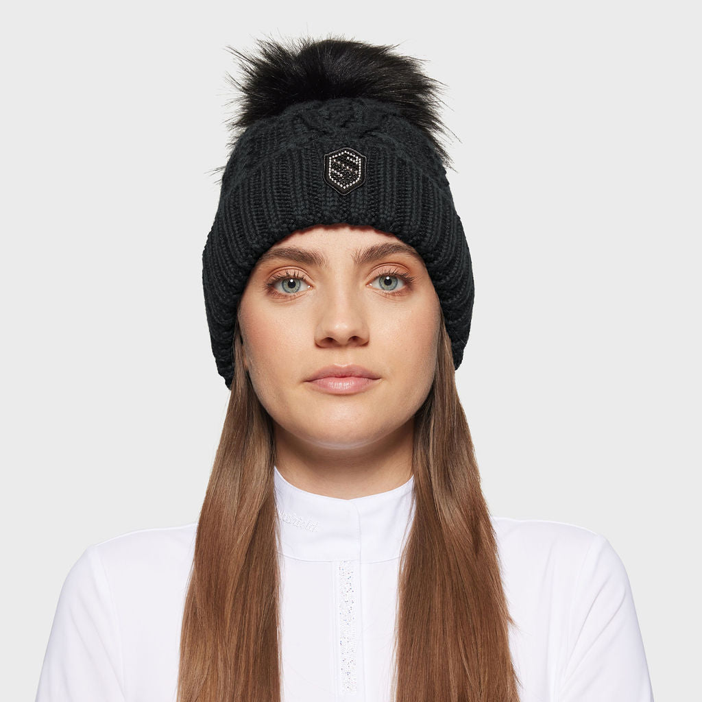 Ladies Nora Pearl Beanie - Black