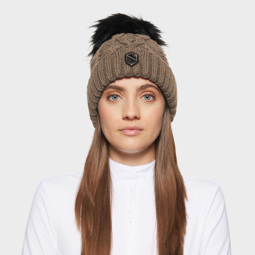 Ladies Nora Pearl Beanie - Camel