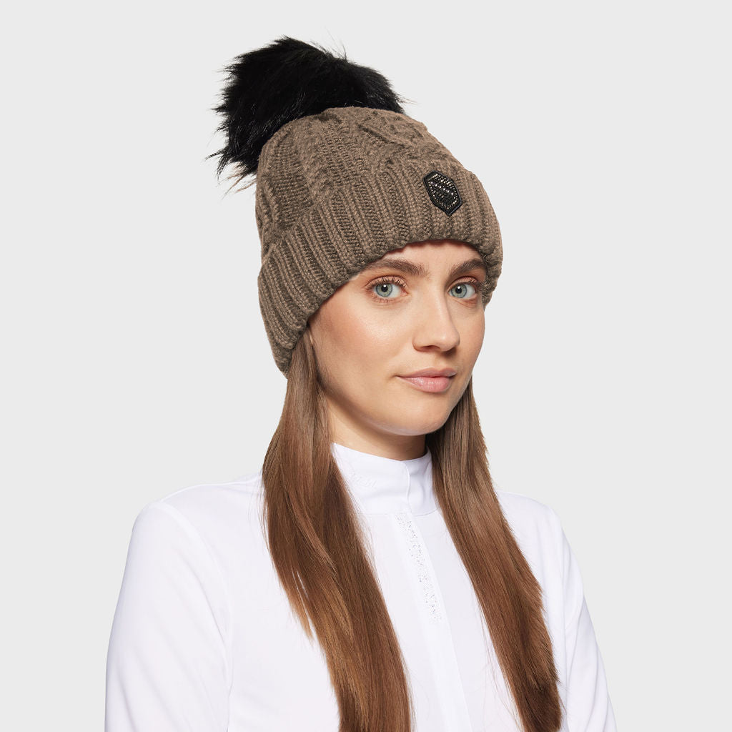 Ladies Nora Pearl Beanie - Camel