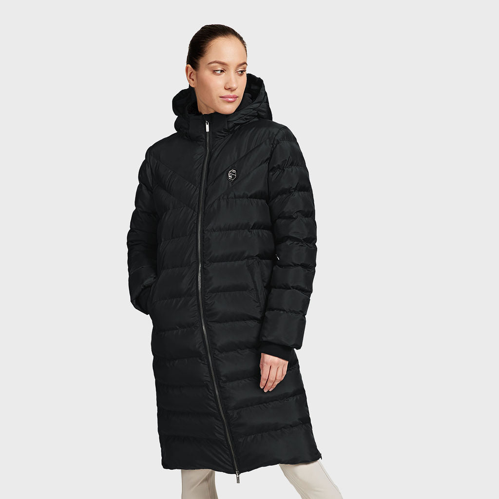 Ladies Sierra Long Padded Coat - Black