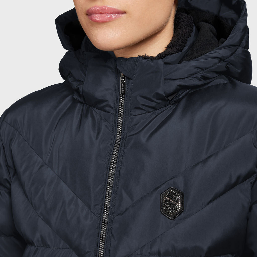 Ladies Sierra Long Padded Coat - Navy