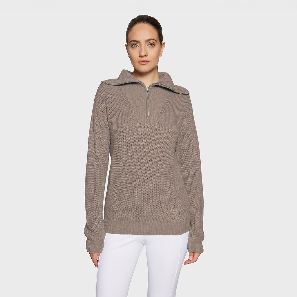 Ladies Suzanne Pull Over Sweater - Beige