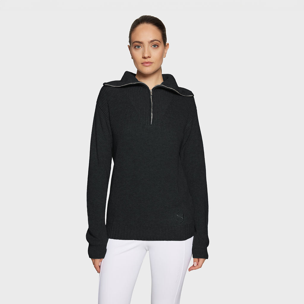 Ladies Suzanne Pull Over Sweater - Black