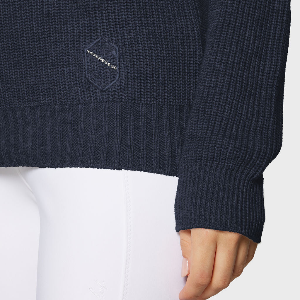 Ladies Suzanne Pull Over Sweater - Navy