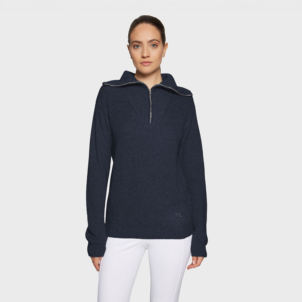 Ladies Suzanne Pull Over Sweater - Navy