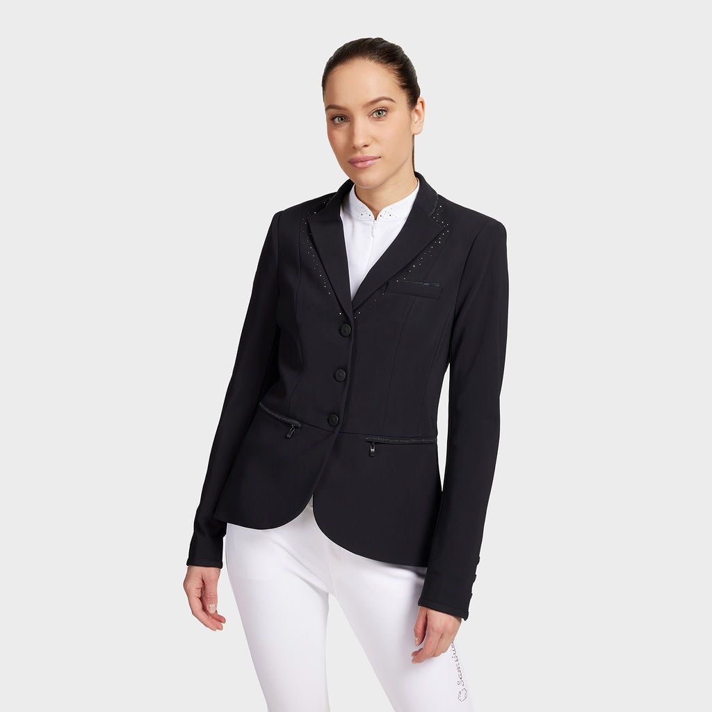 Ladies Victorine Crystal Fabric Show Jacket - Black