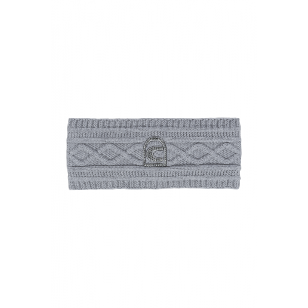 Ladies Cavalmorag Braided Knit Headband - Grey Melange