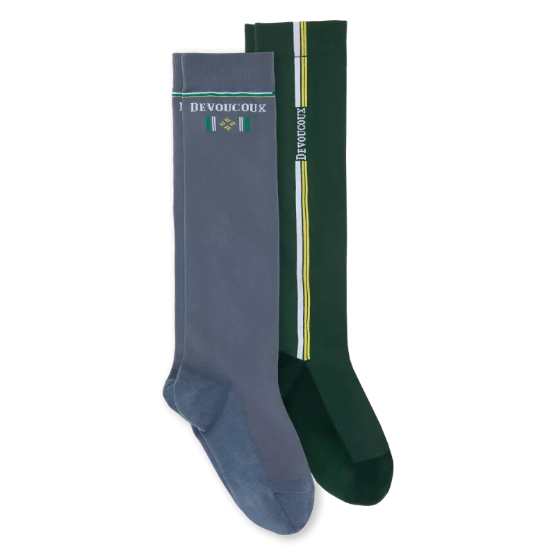 Mens Bikotea Socks - Grey/Green