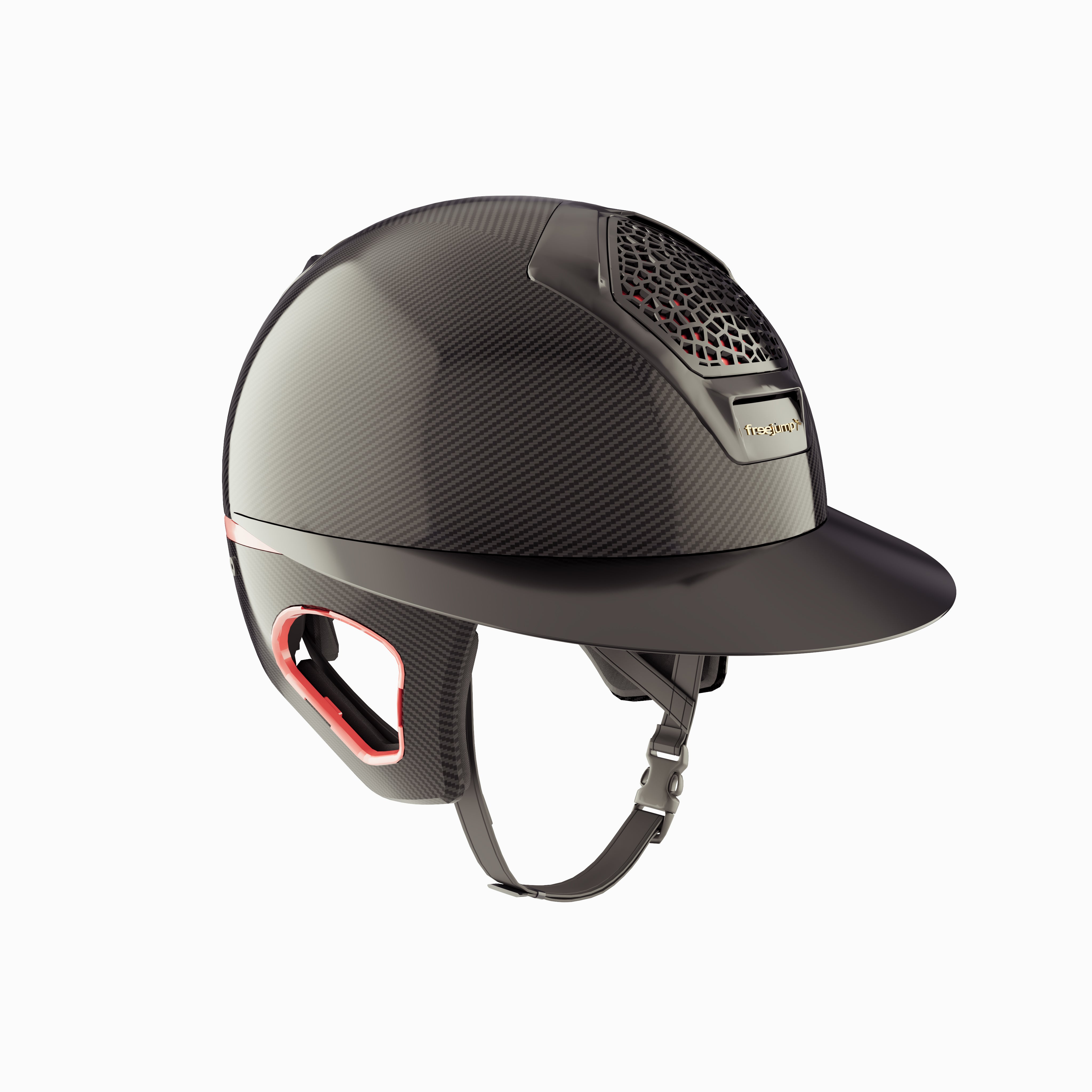 PRE-ORDER Voronoï Carbon Helmet With Temple Protection - Black/Rose Gold