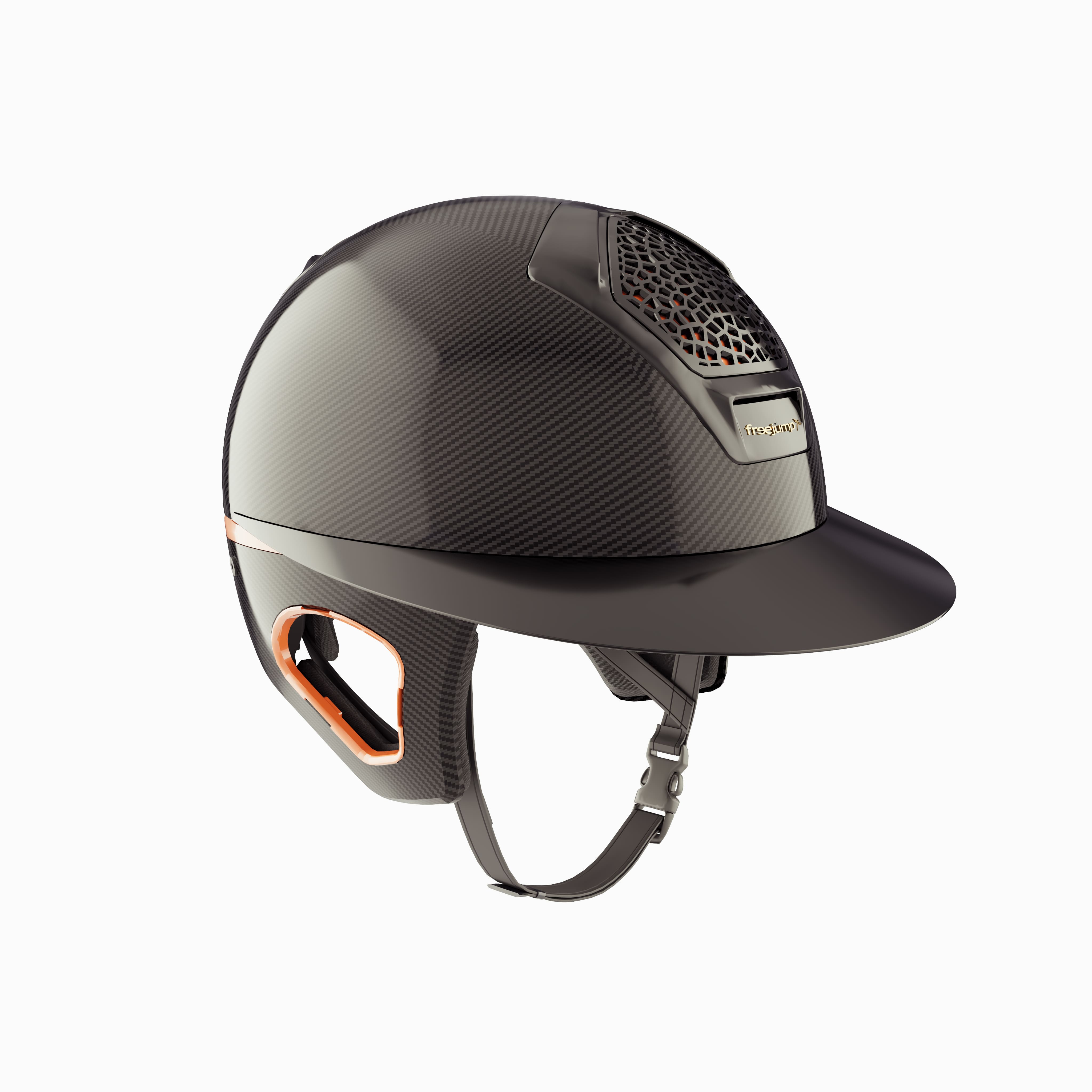 Voronoï Carbon Helmet With Temple Protection - Black/Bronze